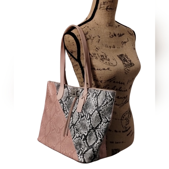 Leather Shoulder Bag Snake Print - Picture 3 of 7